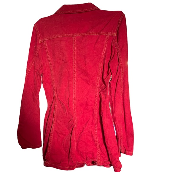 Vintage Red Denim Jacket - Picture 4 of 4